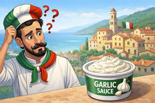 Knoflooksaus is niet een ingrediënten 