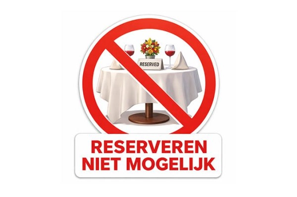 Reserveren niet mogelijk 